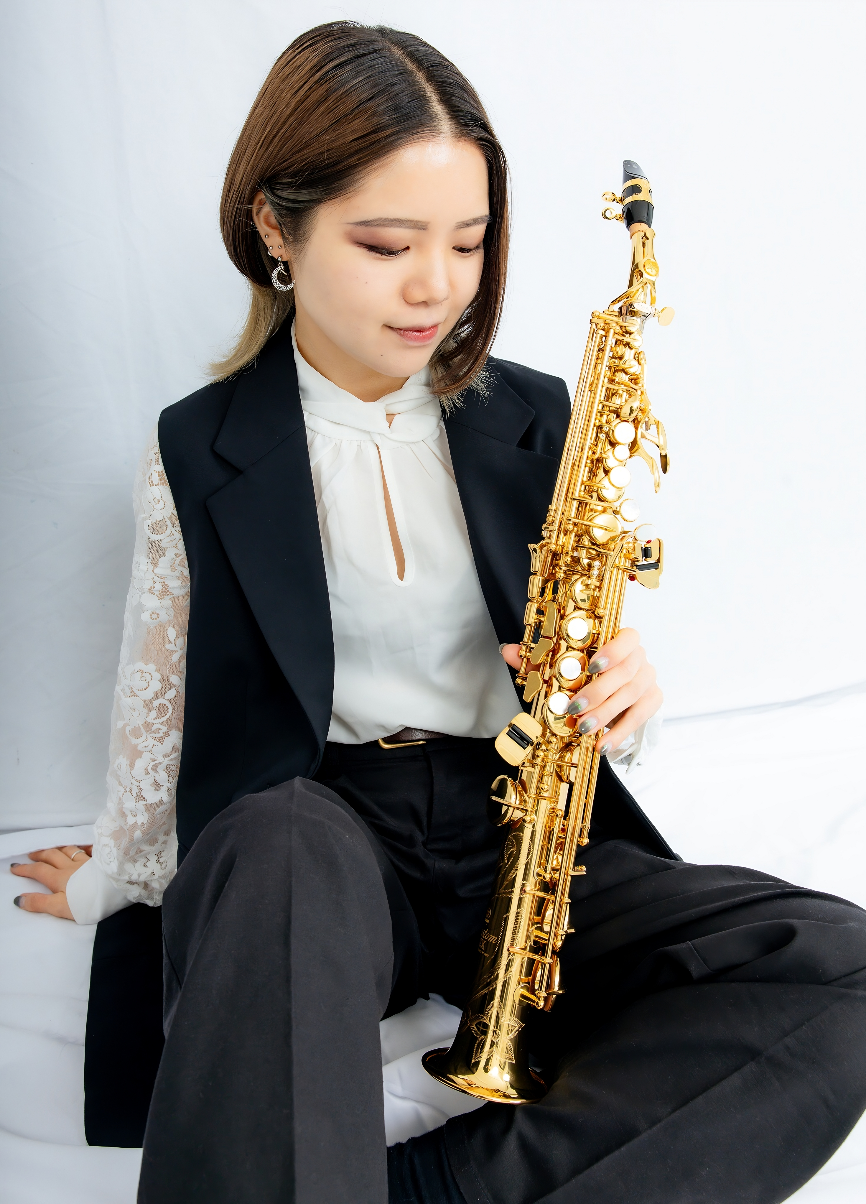 Saxophonist performing